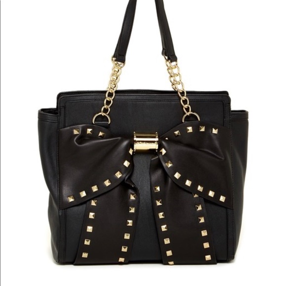 Betsey Johnson Viva La Studs Black Crossbody Bag - Picture 2 of 7